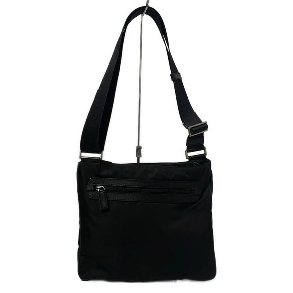 Auth PRADA - Black Nylon Leather Shoulder Bag - Picture 2 of 9